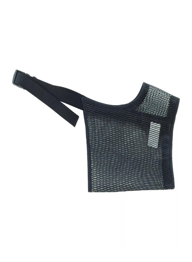 Coastal Pet Best Fit Adjustable Mesh Dog Muzzle - Soft Muzzle for Grooming Dogs with Open Front Design - Gentle, Durable Mesh for Temporary Muzzling - Black, 7" - Image 1